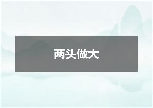 两头做大
