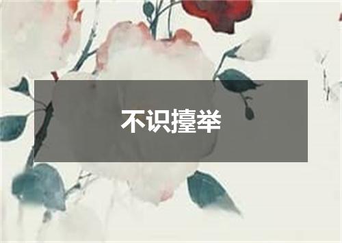 不识擡举