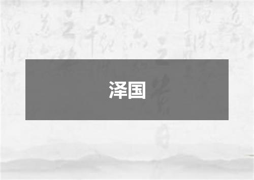 泽国