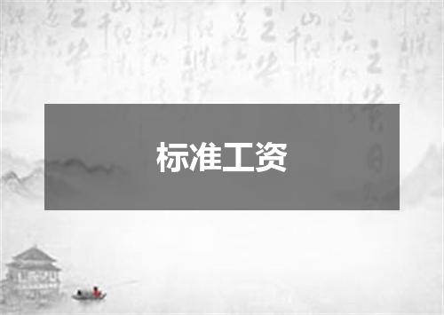 标准工资