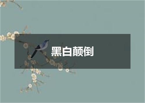 黑白颠倒