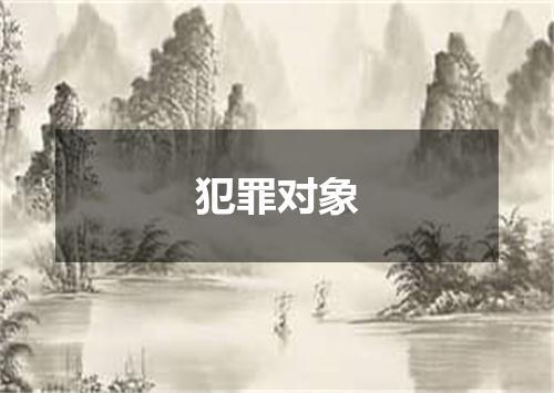 犯罪对象