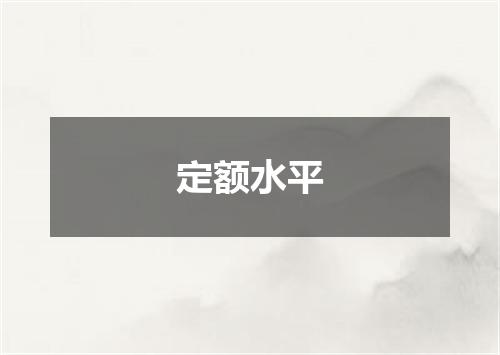 定额水平