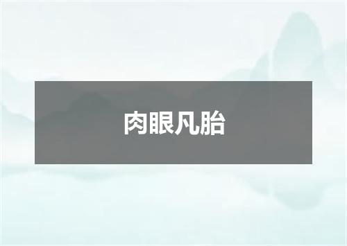 肉眼凡胎
