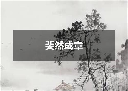 斐然成章