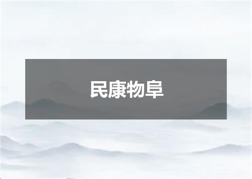 民康物阜