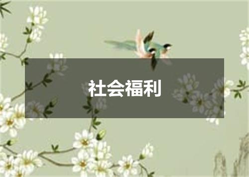 社会福利