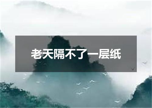 老天隔不了一层纸