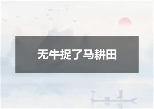 无牛捉了马耕田