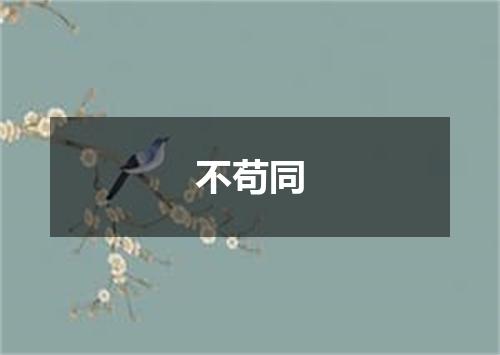 不苟同