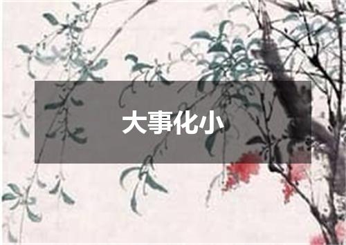 大事化小