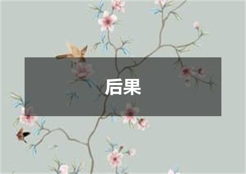 后果