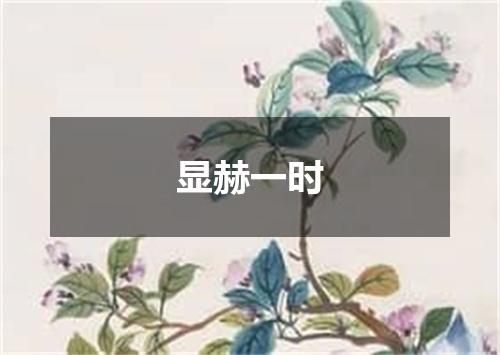显赫一时