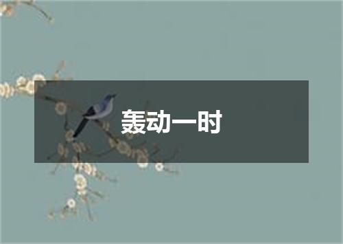 轰动一时