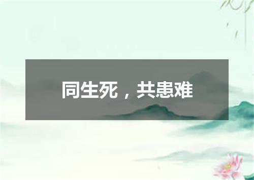 同生死，共患难