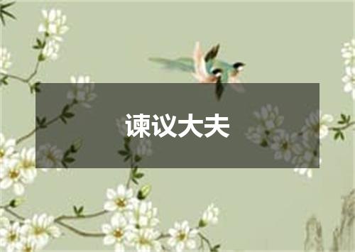 谏议大夫
