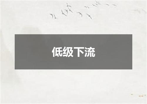 低级下流