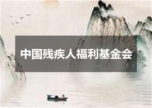 中国残疾人福利基金会