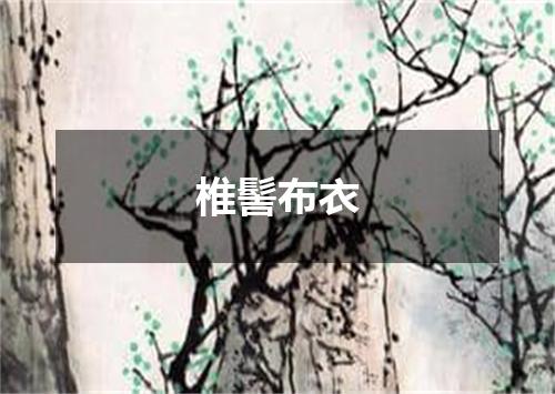 椎髻布衣