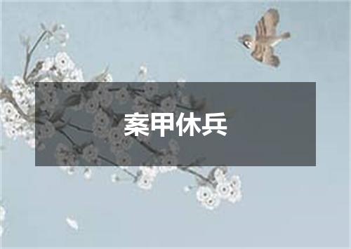 案甲休兵