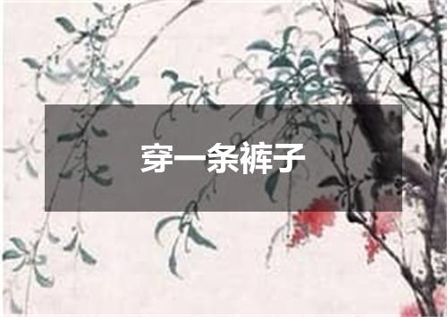穿一条裤子