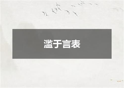 滥于言表