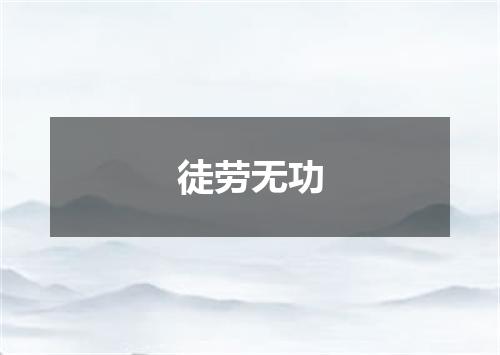 徒劳无功
