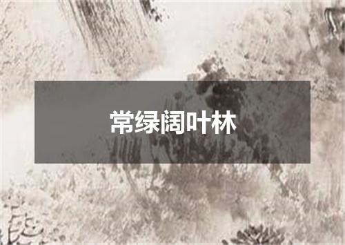 常绿阔叶林