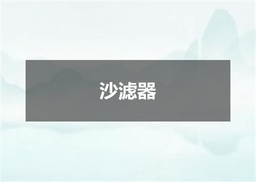 沙滤器