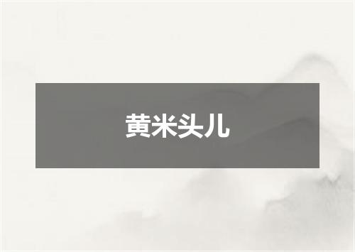 黄米头儿