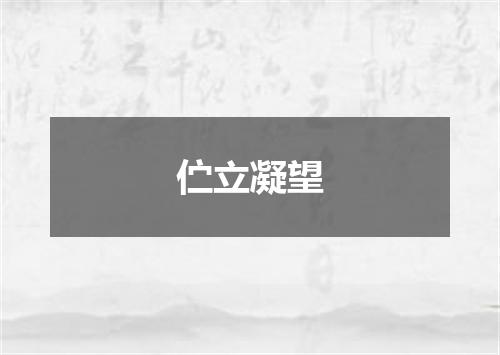 伫立凝望