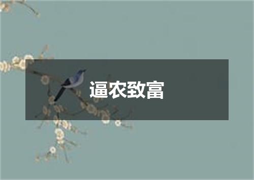 逼农致富