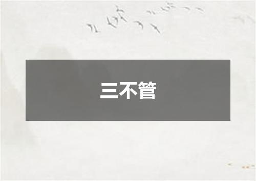 三不管