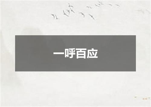 一呼百应