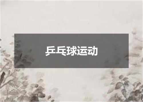 乒乓球运动