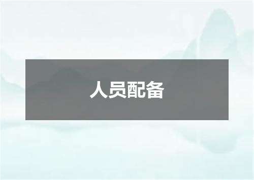人员配备