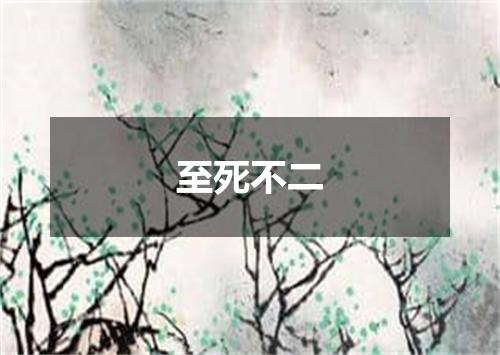 至死不二