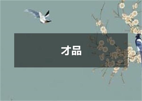 才品