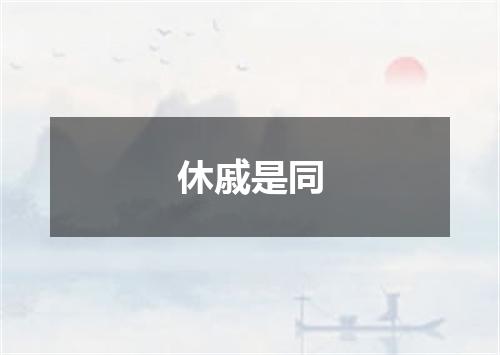 休戚是同