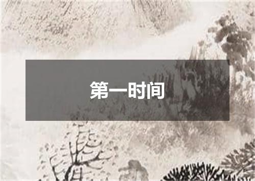 第一时间