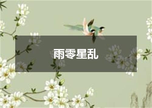 雨零星乱