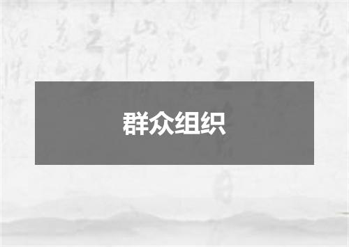 群众组织