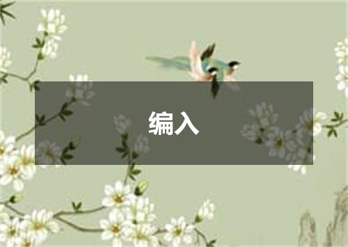 编入