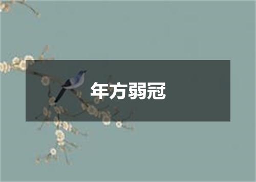 年方弱冠