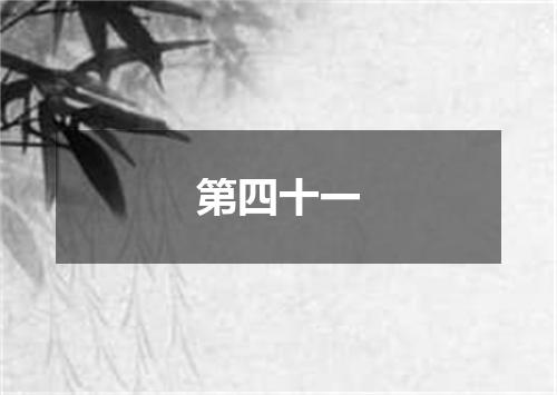 第四十一