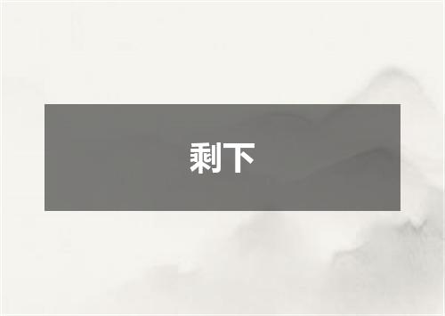 剩下