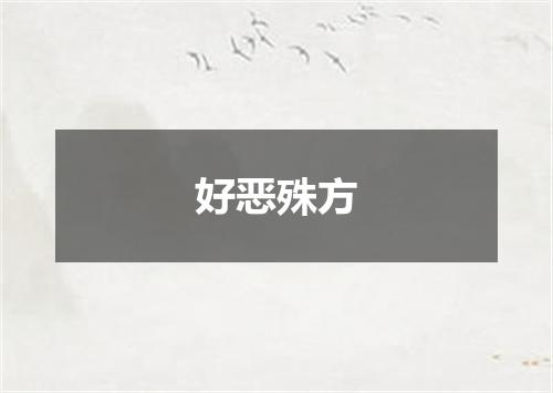 好恶殊方