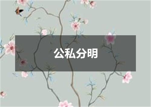 公私分明