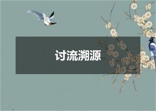 讨流溯源