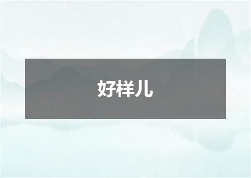 好样儿